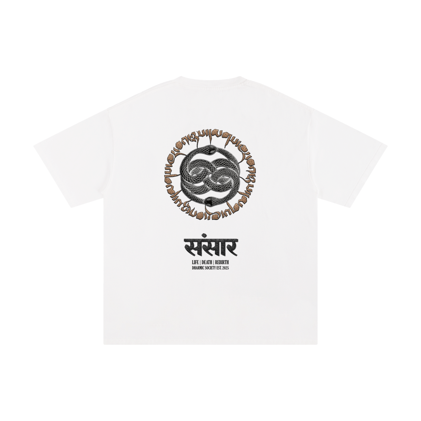 [Samsara] Heavyweight Tee - White/Tan