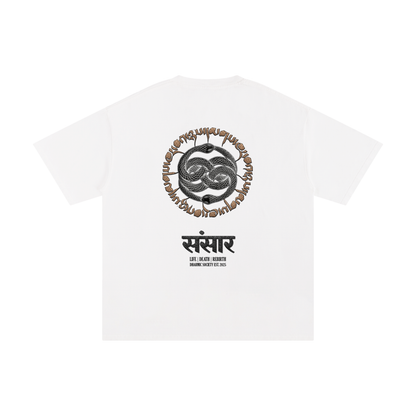 [Samsara] Heavyweight Tee - White/Tan