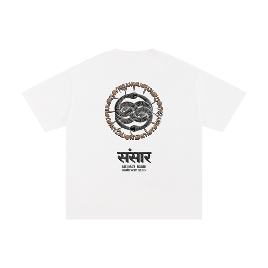 [Samsara] Heavyweight Tee - White/Tan