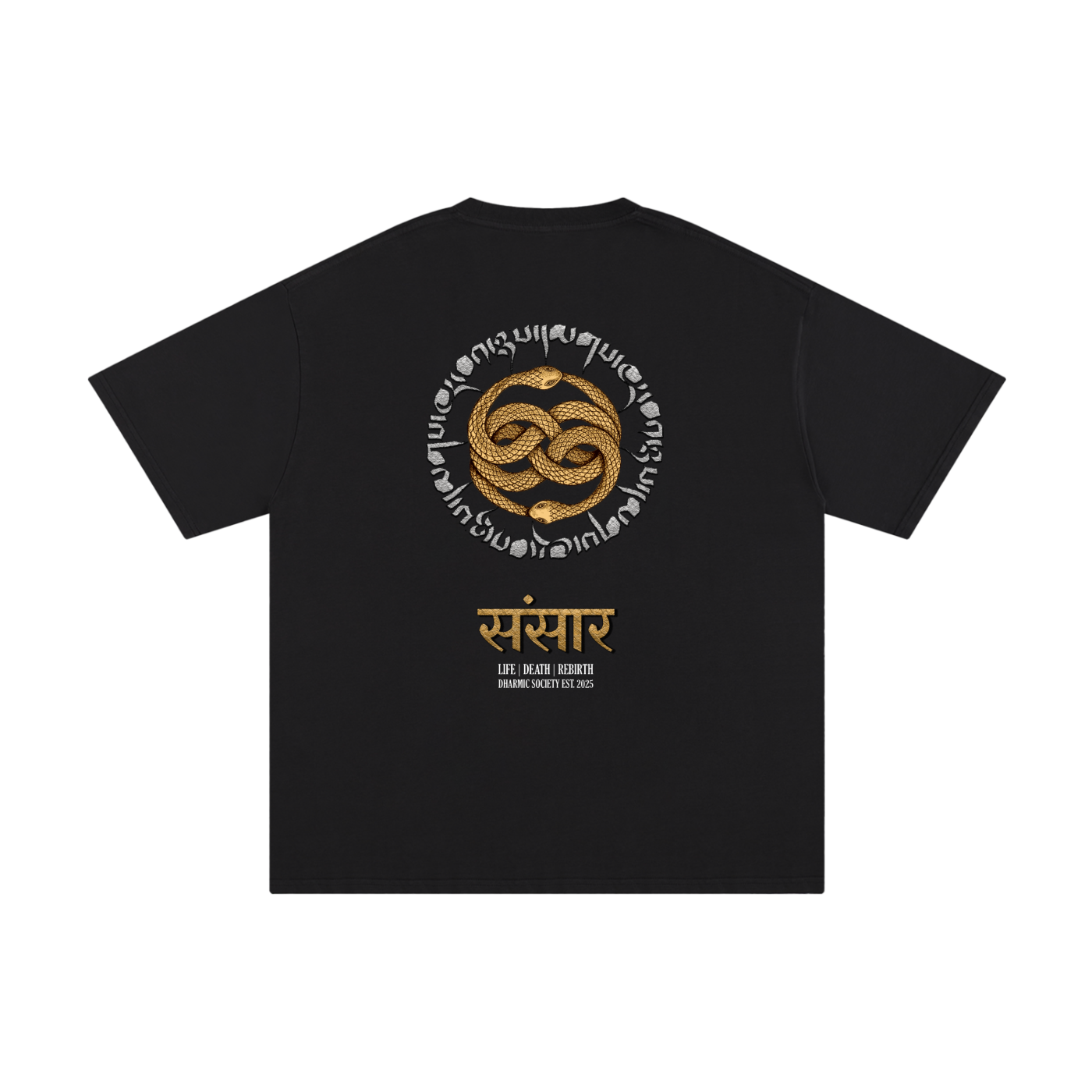 [Samsara] Heavyweight Tee - Black/Gold