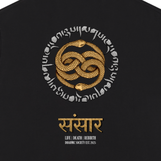 [Samsara] Heavyweight Tee - Black/Gold