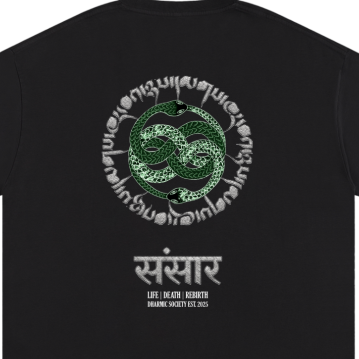 [Samsara] Heavyweight Tee - Black/Green