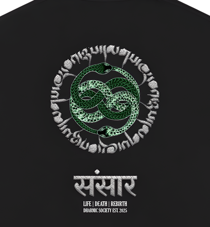 [Samsara] Heavyweight Tee - Black/Green