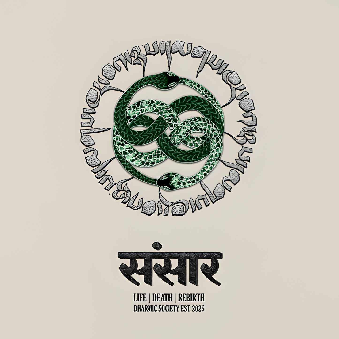 [Samsara] Heavyweight Tee - Tan/Green