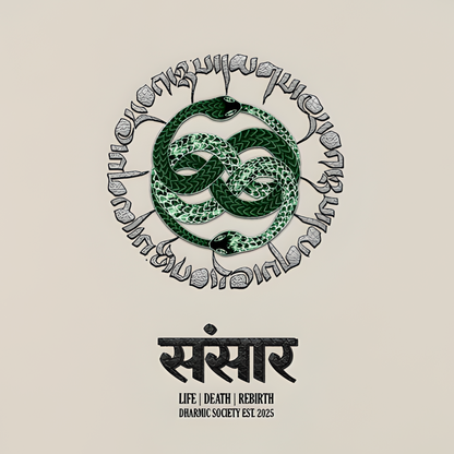[Samsara] Heavyweight Tee - Tan/Green