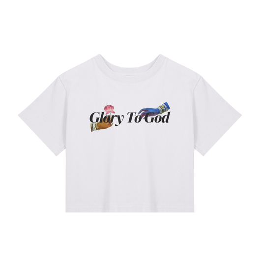 [Glory To God] Crop Top - White