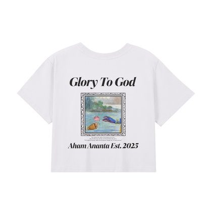 [Glory To God] Crop Top - White