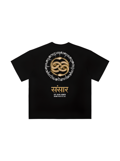 [Samsara] Heavyweight Tee - Black/Gold