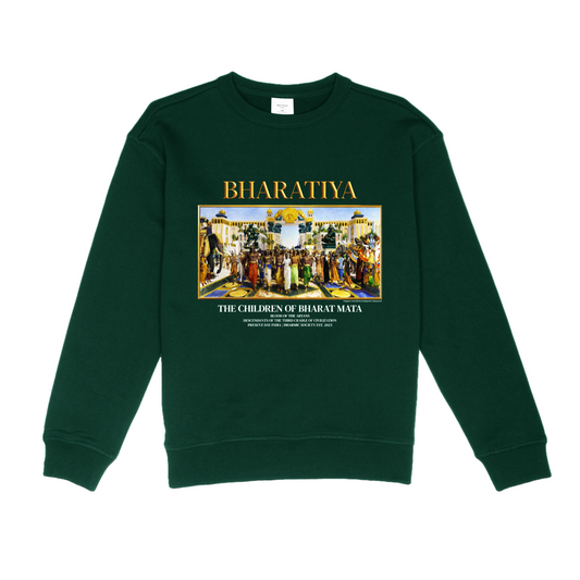 [Bharatiya] Fleece Sweater - Forest Green