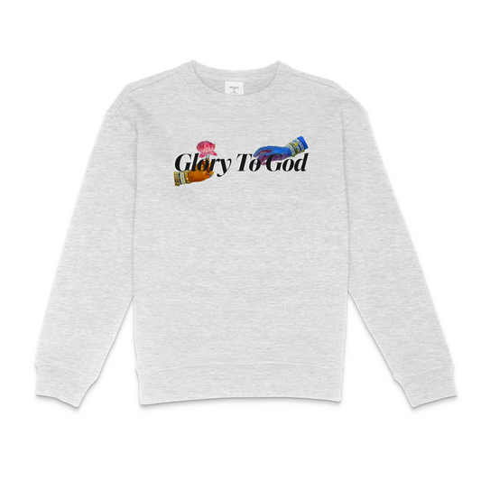 [Glory To God] Fleece Sweater - Grey