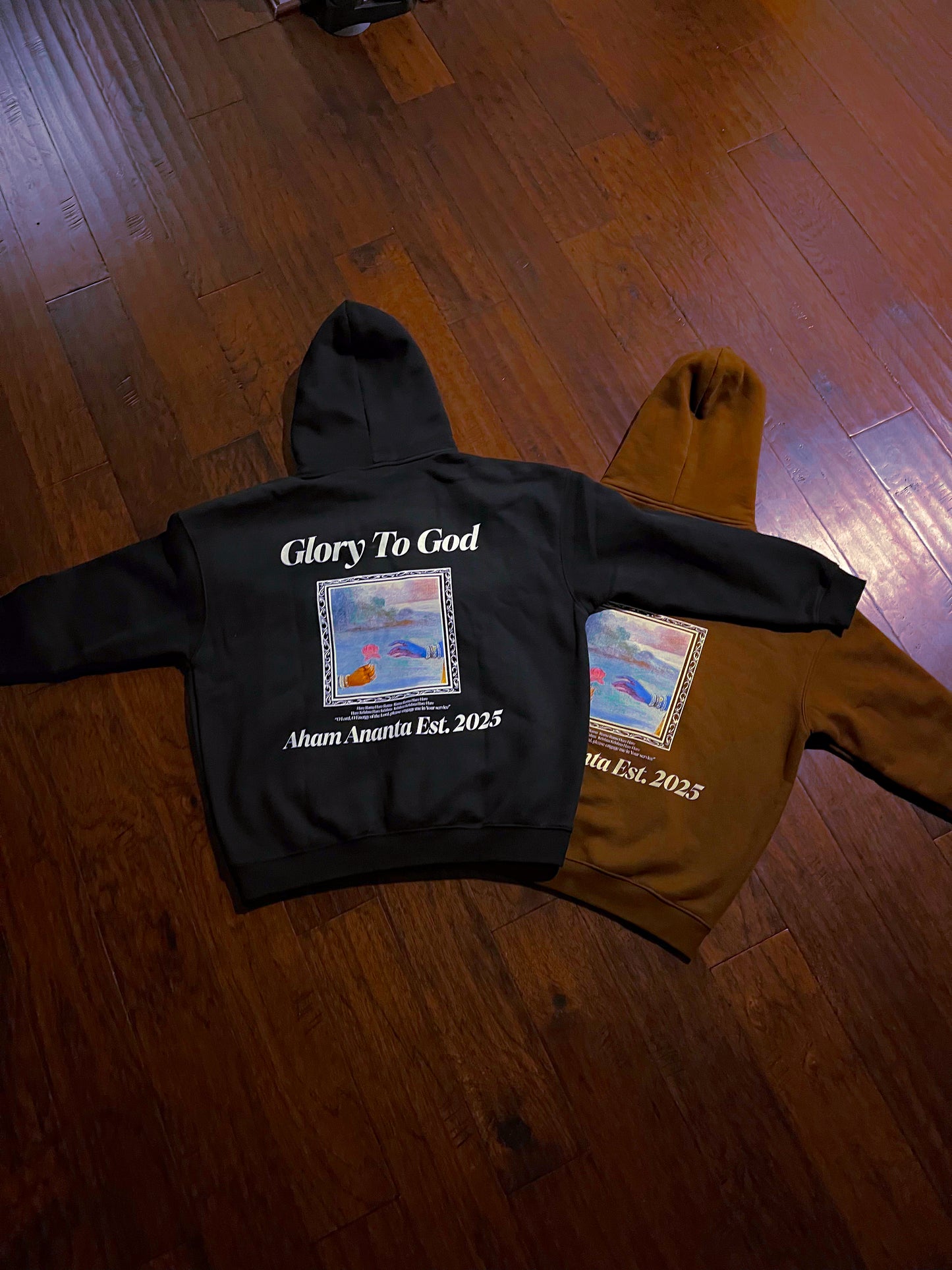 [Glory To God] Oversize Fleece Hoodie - Black