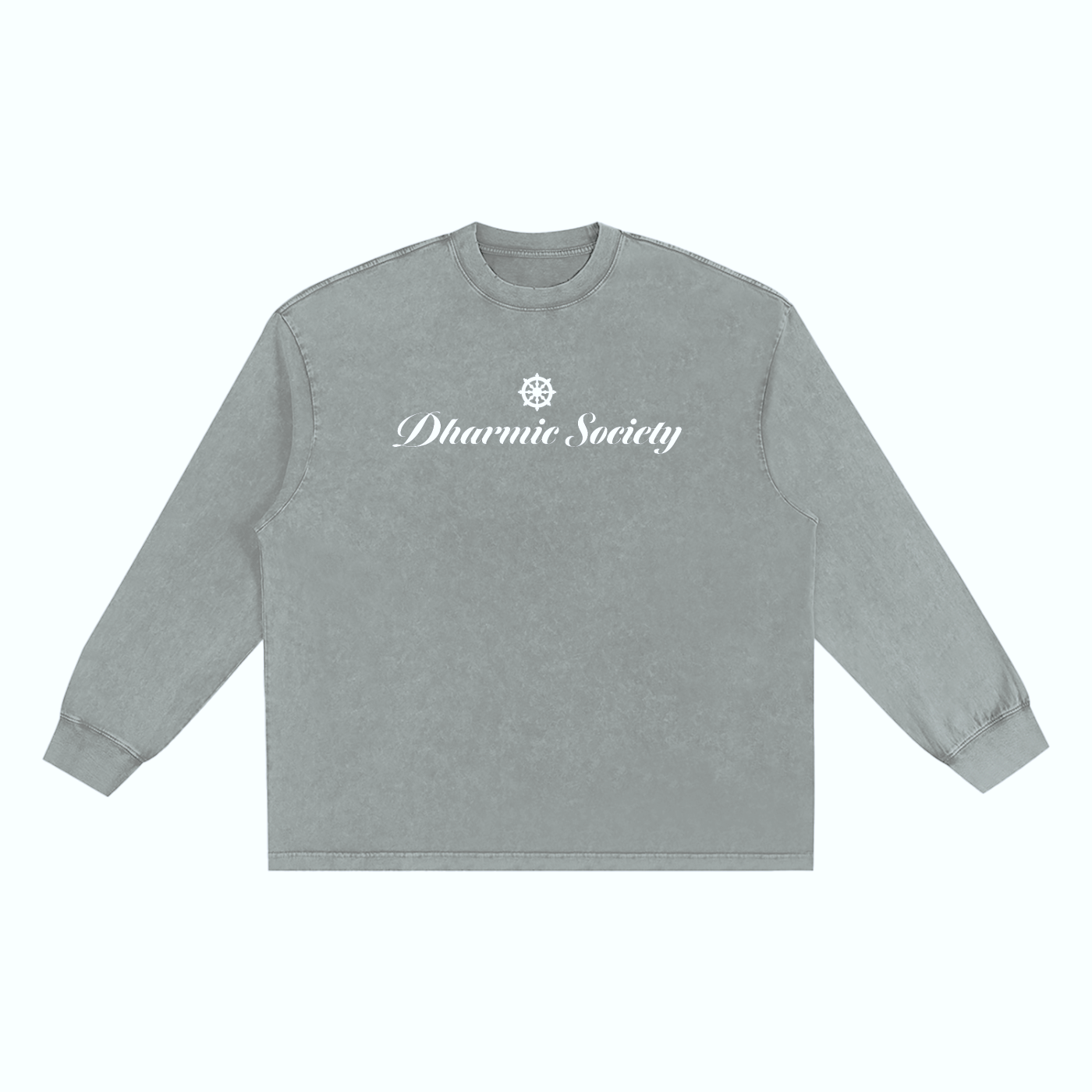 [Dharmic Society] Long Sleeve - Washed Black