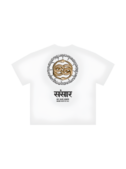 [Samsara] Heavyweight Tee - White/Gold