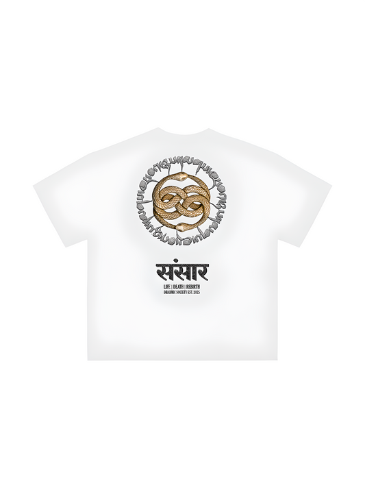 [Samsara] Heavyweight Tee - White/Gold