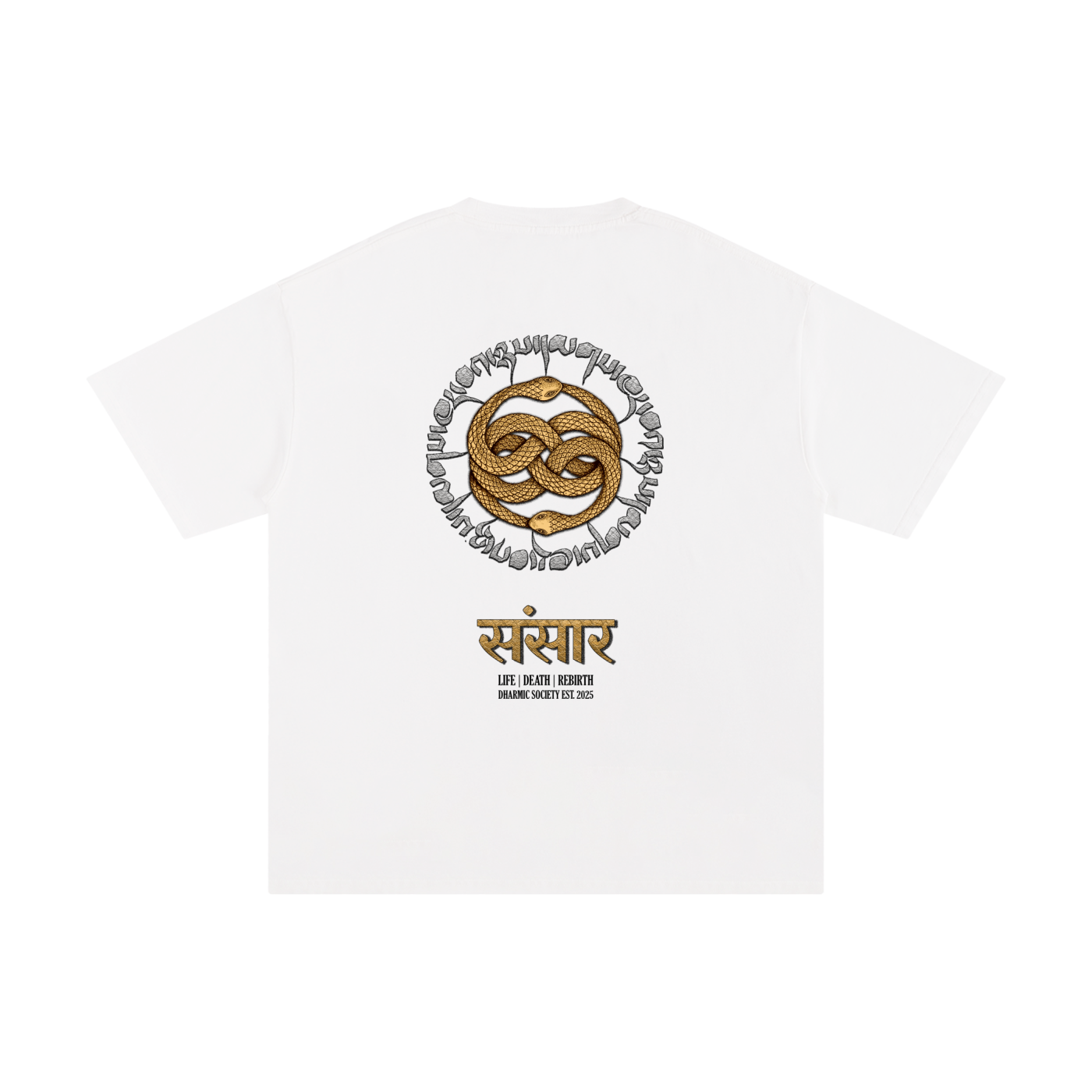 [Samsara] Heavyweight Tee - White/Gold