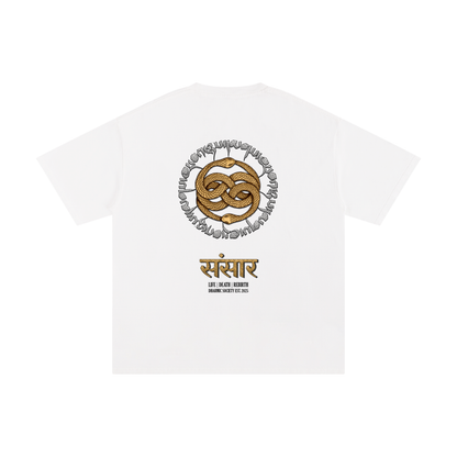 [Samsara] Heavyweight Tee - White/Gold