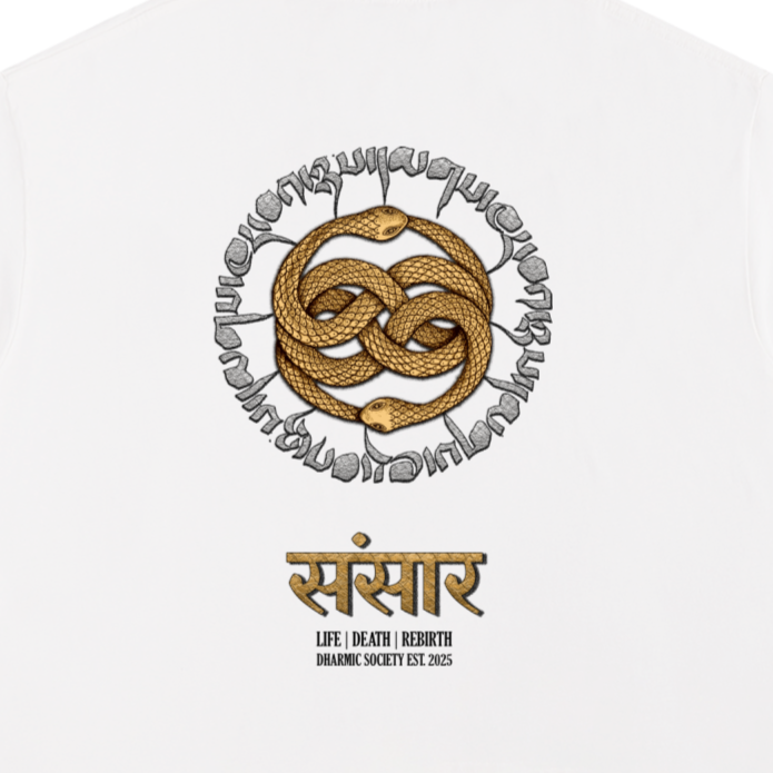 [Samsara] Heavyweight Tee - White/Gold